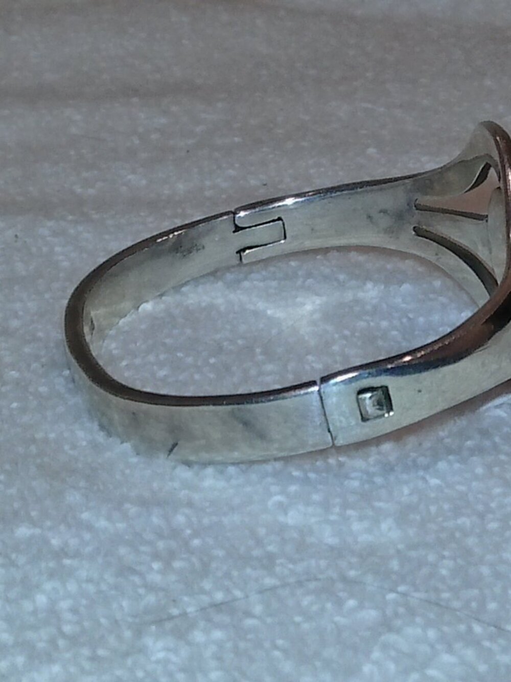 Vintage Taxco Sterling Oval Cut Turquoise Cuff Bracelet EXCELLENT CONDITION! - Picture 7 of 12